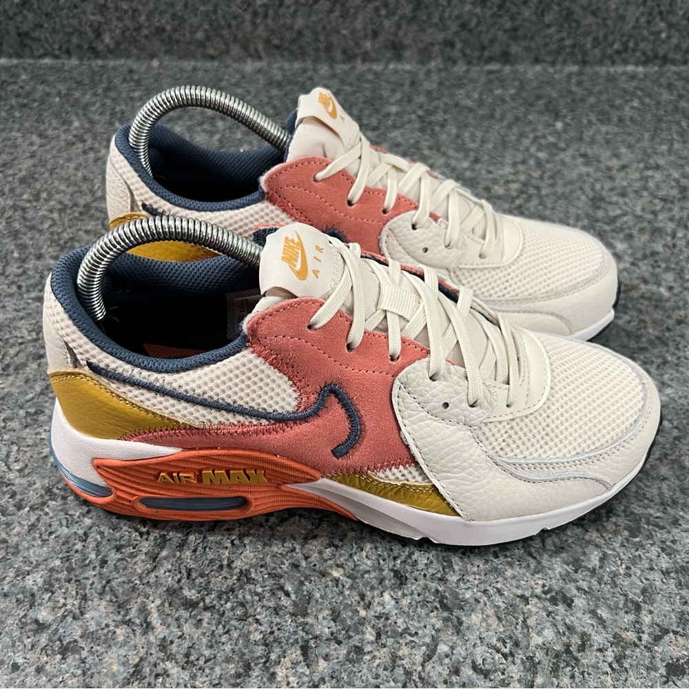 Nike Air Max Excee Shoes Sneakers Beige Pink Yellow CD4165-017 Men's Size 7.5